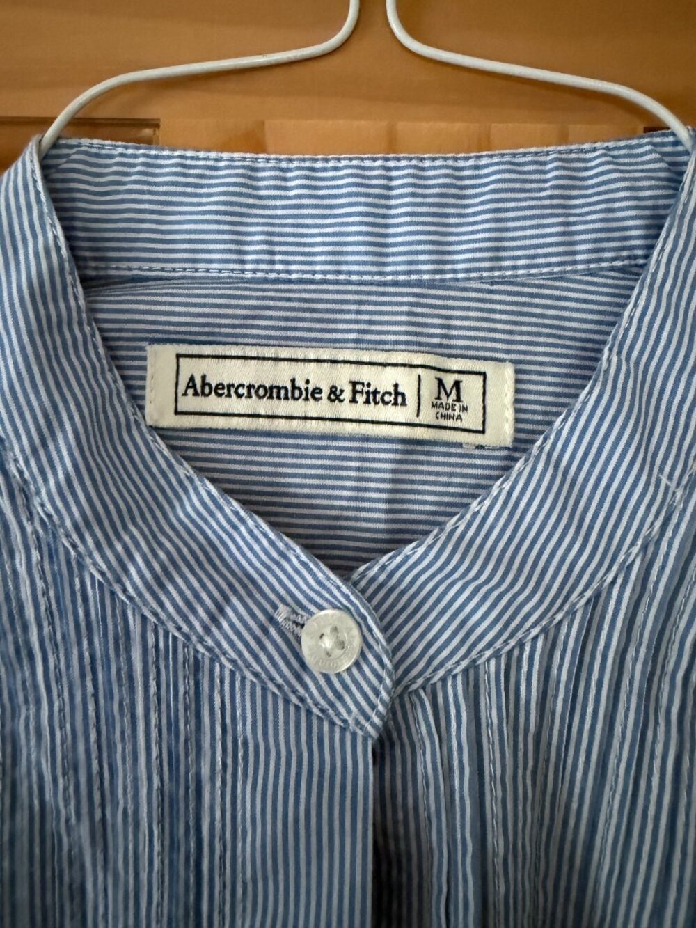 Abercrobie & Fitch Pin Strip Long Sleeve Shirt Medium